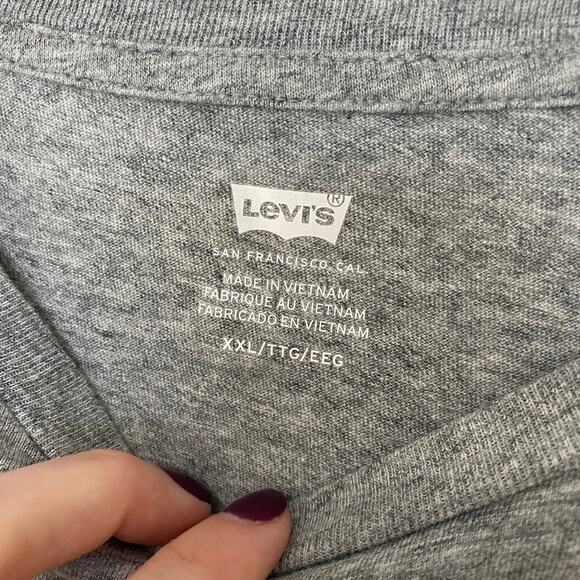 Levi's Gray Graphic Short Sleeve Top Size XXL - Picture 2 of 5